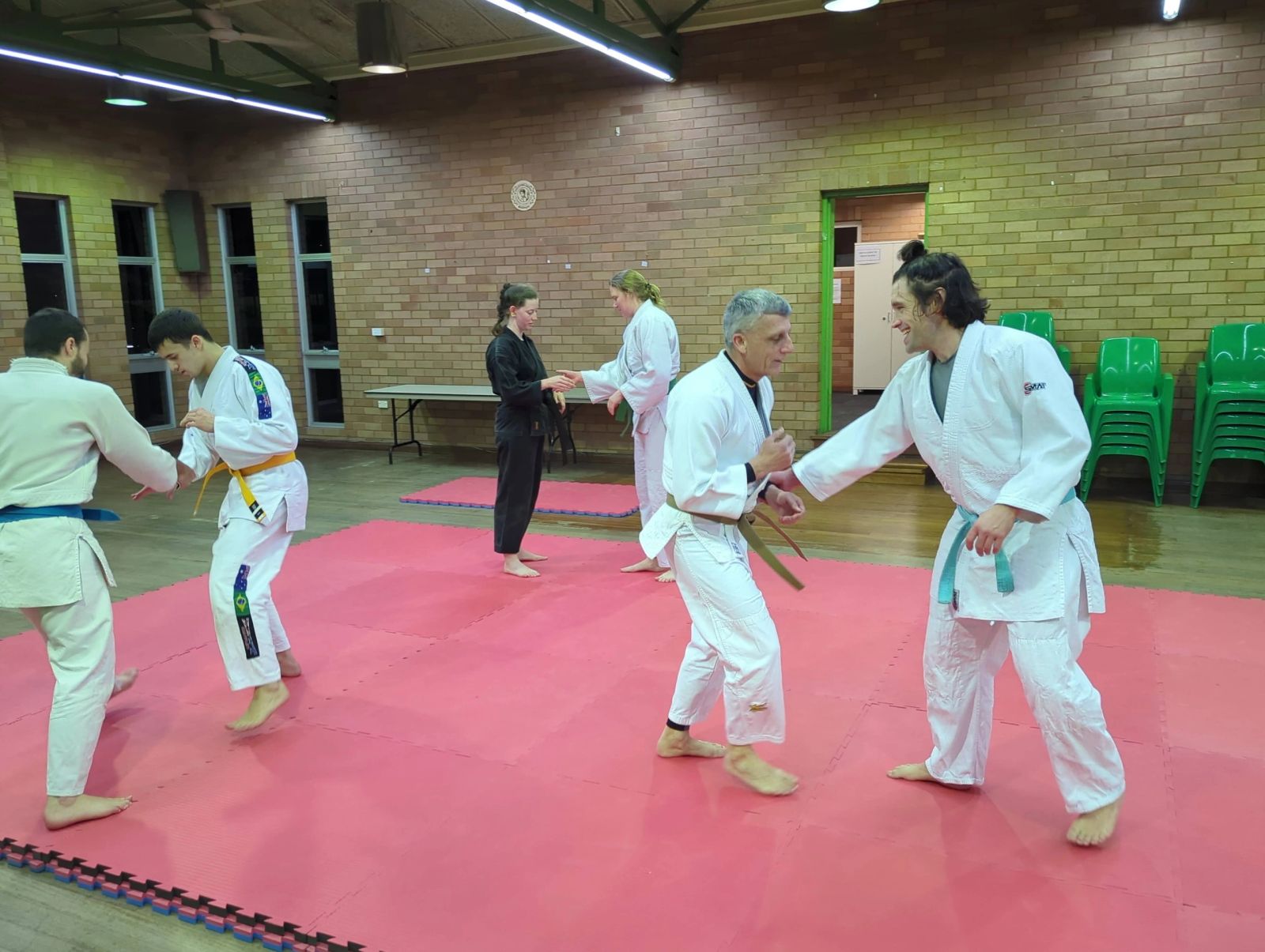 UTS Jitsu students training on the mat